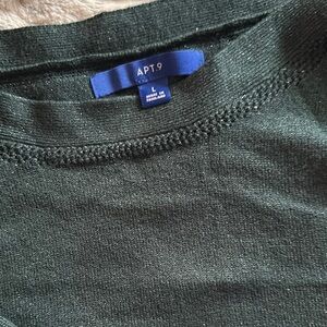 Apt. 9 Green Crewneck Sweater Classic Knit